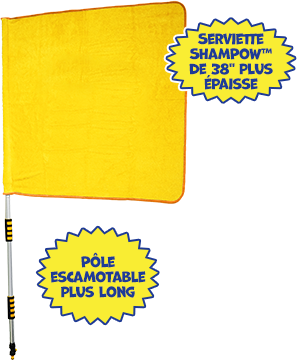 Serviette Superside de 38 pouces et perche pliante plus longue